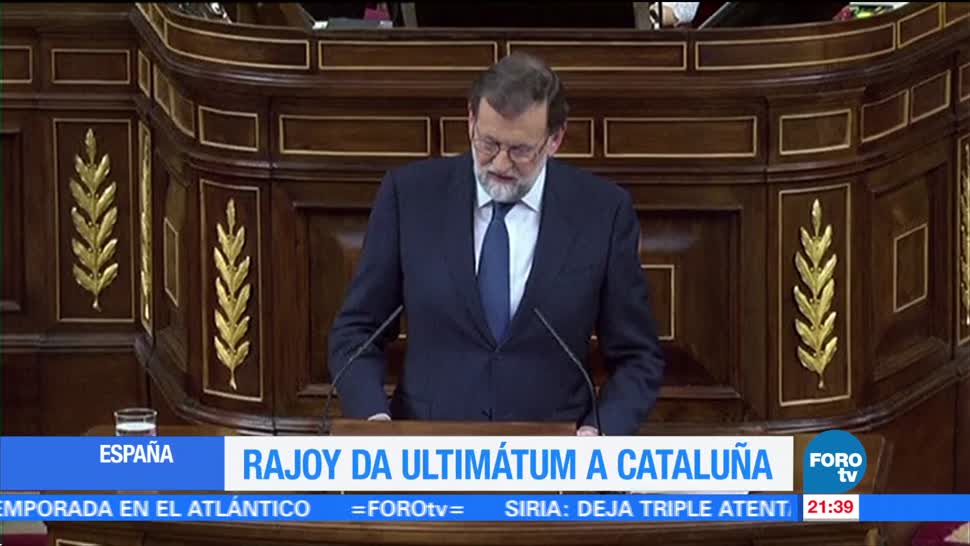 Mariano Rajoy da ultimátum a Cataluña