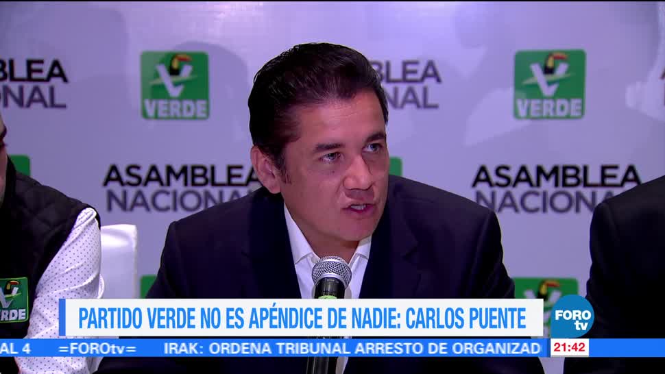 Partido Verde no es apéndice de nadie: Carlos Puente