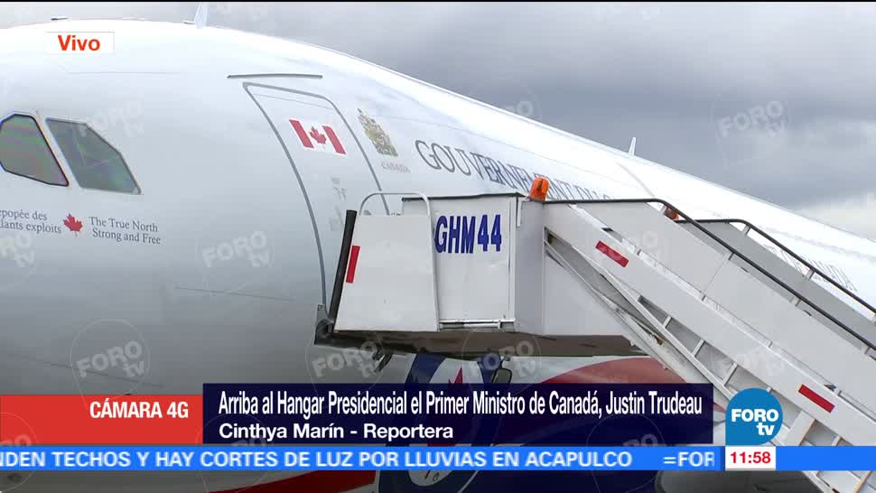 Justin Trudeau, primer ministro de Canadá, llega a la CDMX