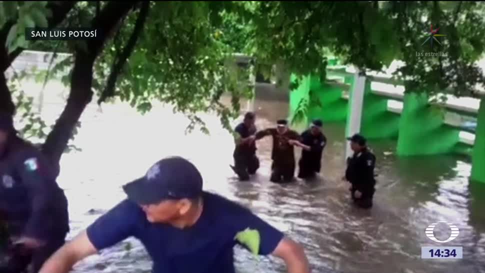 SLP y Chiapas, afectados por intensas lluvias