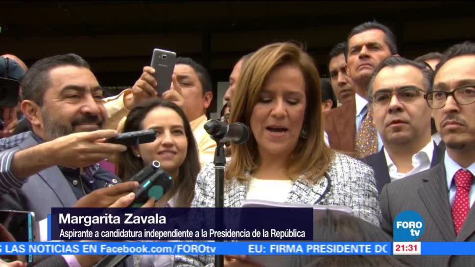 Margarita Zavala se registra como aspirante a candidatura independiente