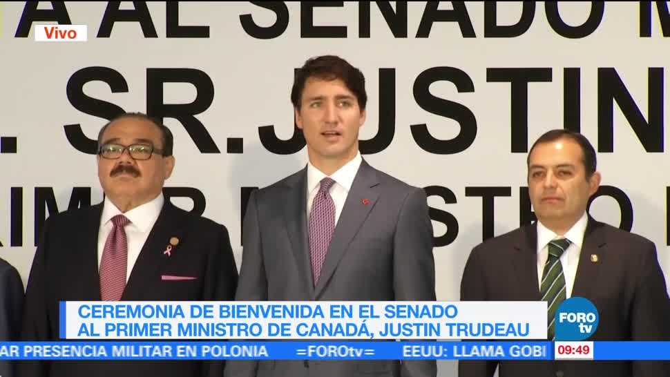 Senado de la República recibe en sesión solemne a Justin Trudeau