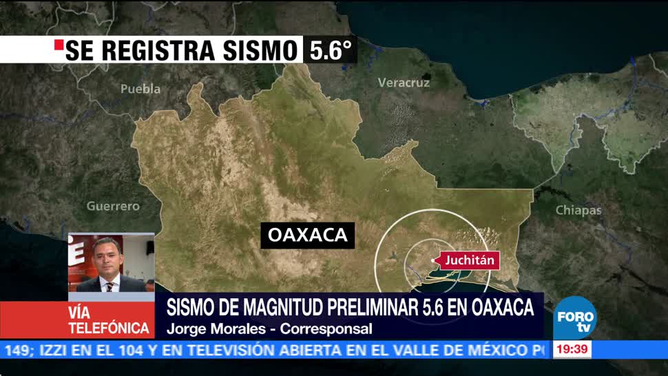 Sismo de magnitud 5.5 en Juchitán se sintió muy fuerte en Oaxaca