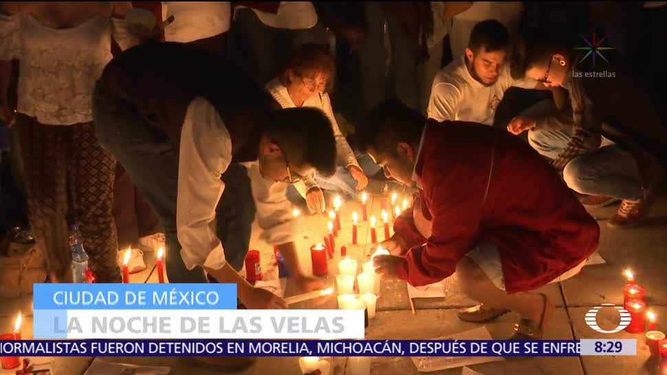 Realizan la noche de las velas en homenaje a las víctimas de los sismos en CDMX