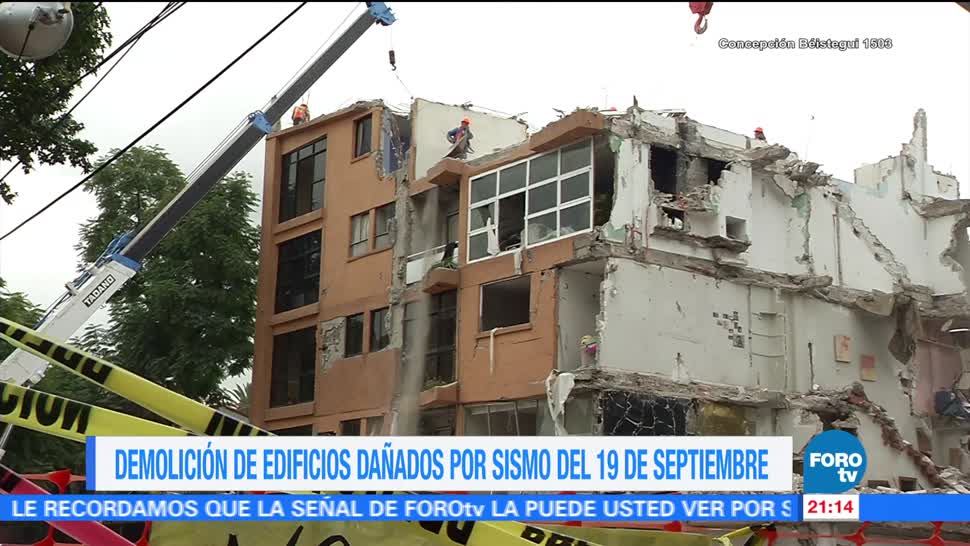 Demolición de edificios dañados en la CDMX por sismo 19 de septiembre
