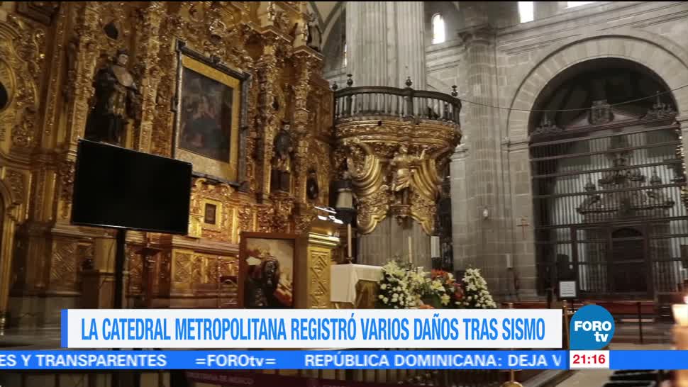 La Catedral Metropolitana registra daños tras sismo