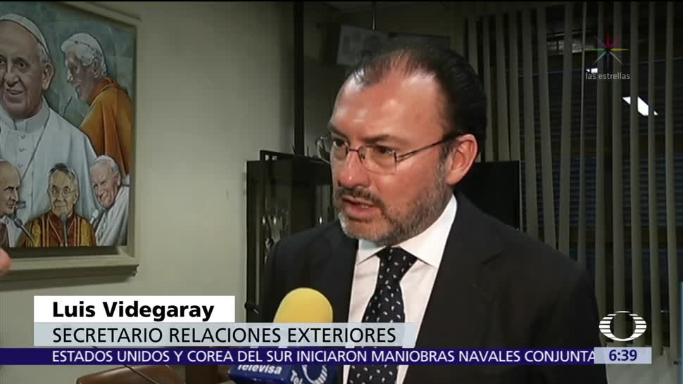 Luis Videgaray agradece al papa Francisco apoyo a México tras sismos