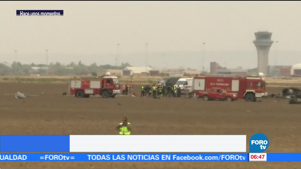 Se estrella avión militar en España; muere una persona
