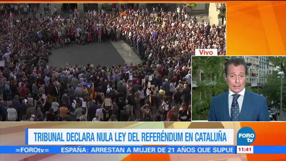 Tribunal declara nula la ley del referéndum en Cataluña