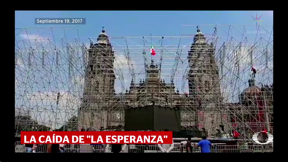 Captan caída de La Esperanza en la Catedral Metropolitana