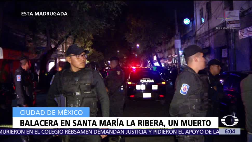 Balacera en Santa María La Ribera deja un muerto