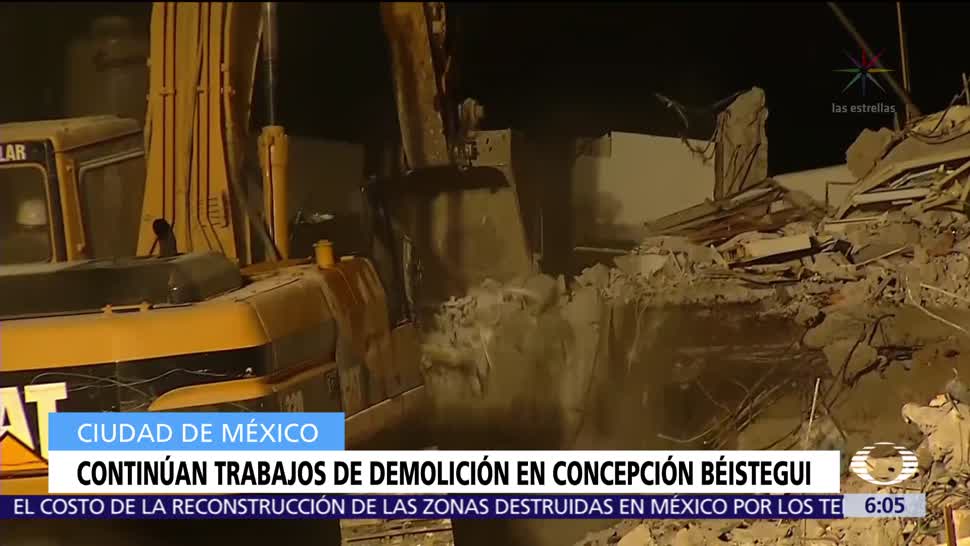 Continúan los trabajos de demolición en Concepción Béistegui