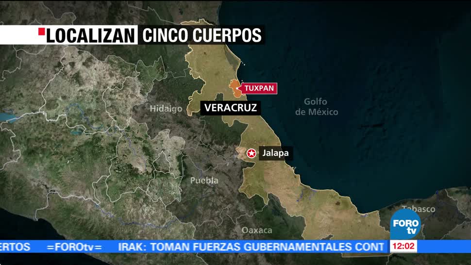 Localizan los cuerpos de 5 hombres en Tuxpan, Veracruz
