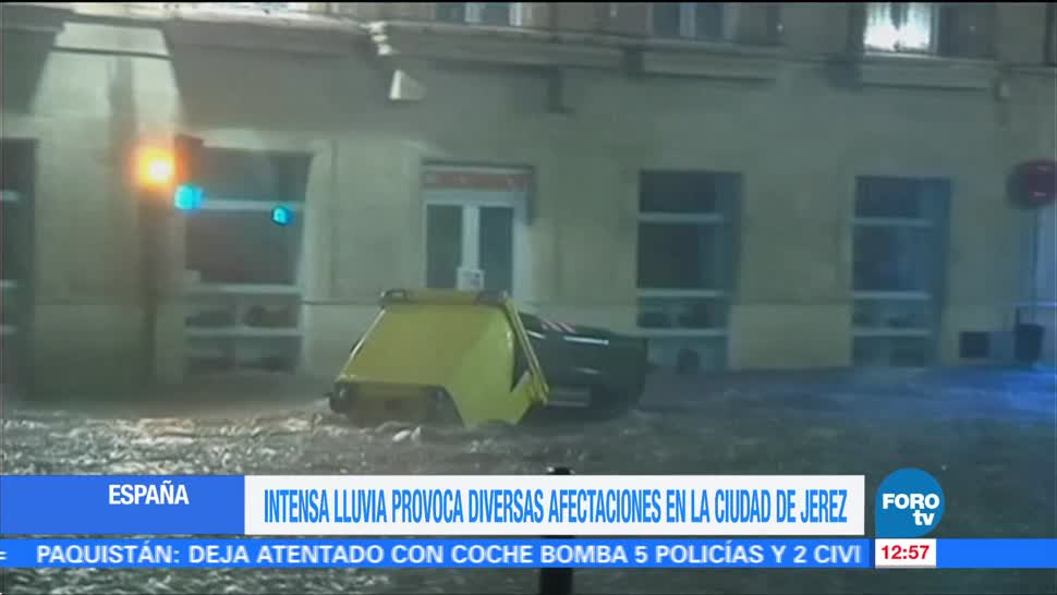 Intensas lluvias provocan diversas afectaciones en la ciudad de Jerez, España