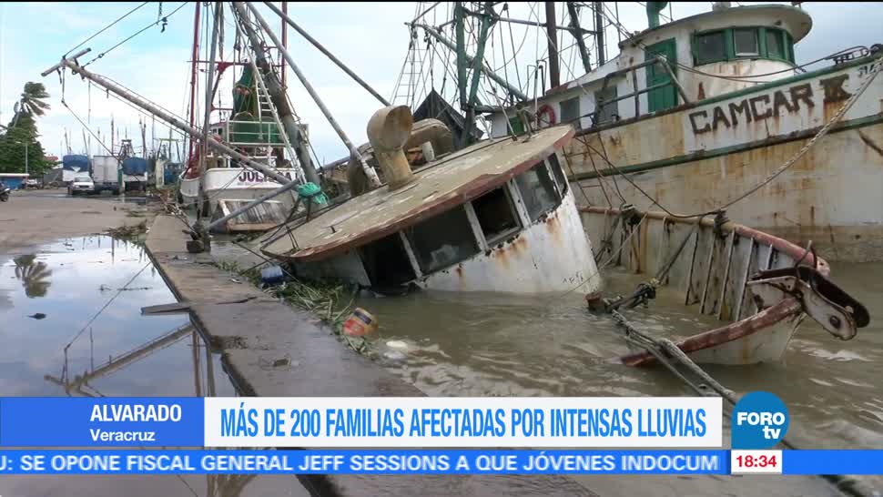Más de 200 familias afectadas por lluvias en Veracruz
