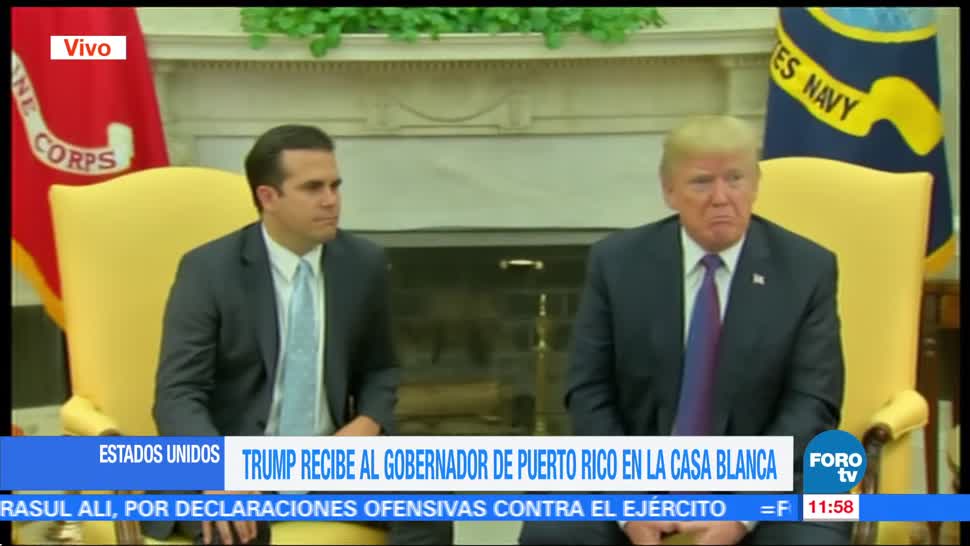 Trump recibe al gobernador de Puerto Rico en la Casa Blanca