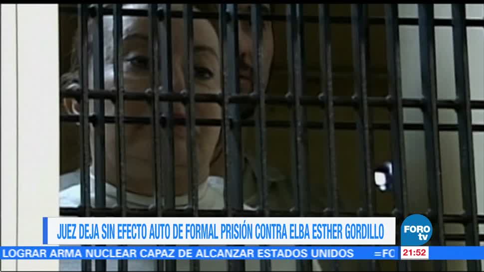 Juez deja sin efecto auto de formal prisión contra Elba Esther Gordillo