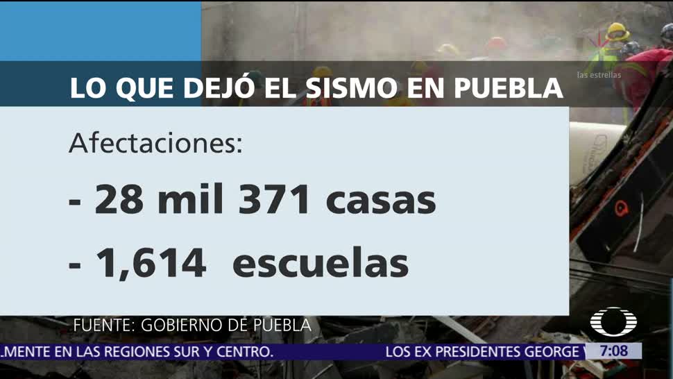 Daños por sismo 19S en Puebla ascienden a 5 mil mdp