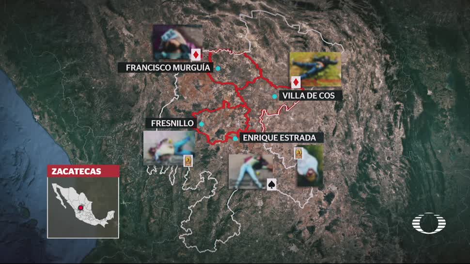 En Zacatecas, firman crímenes con cartas de barajas