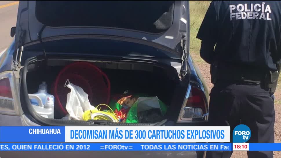 Policía Federal decomisa material explosivo en Chihuahua