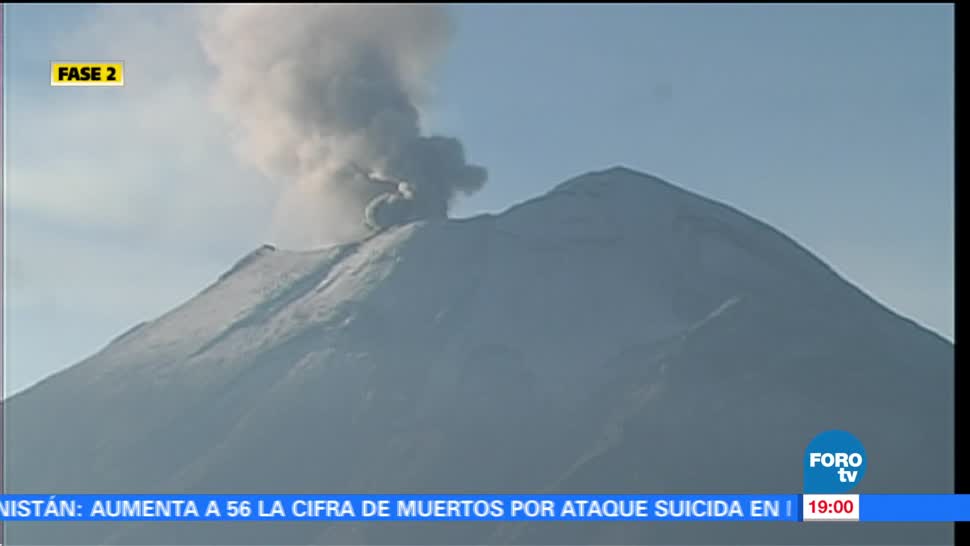 Volcán Popocatépetl registra 68 exhalaciones en las últimas horas