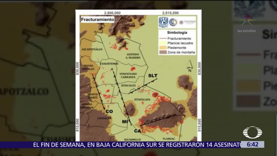 UNAM y Cenapred difunden en internet el mapa de fracturas de CDMX