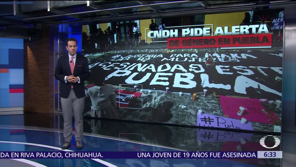 CNDH pide declarar alerta de género en Puebla