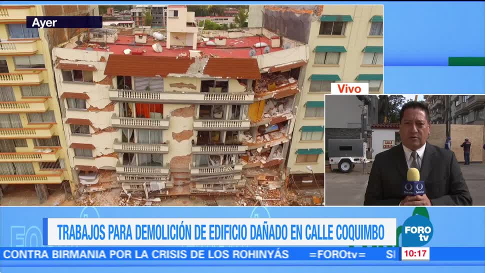 Todo listo para demolición de edificio afectado tras sismo en Lindavista, CDMX