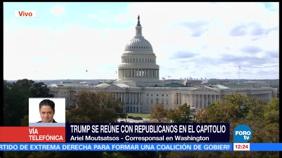 Arrojan banderas rusas a Trump en el Capitolio