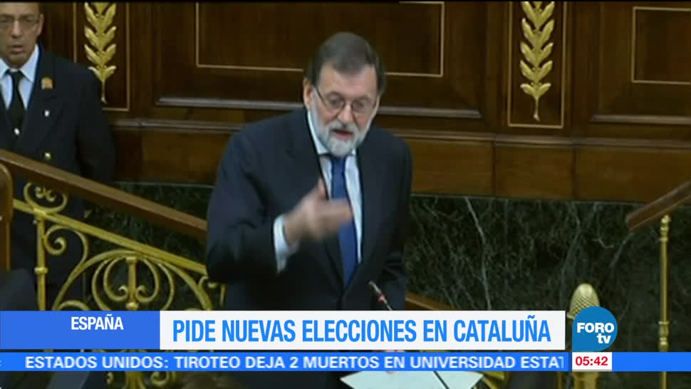 Rajoy defiende aplicación del artículo 155 en Cataluña