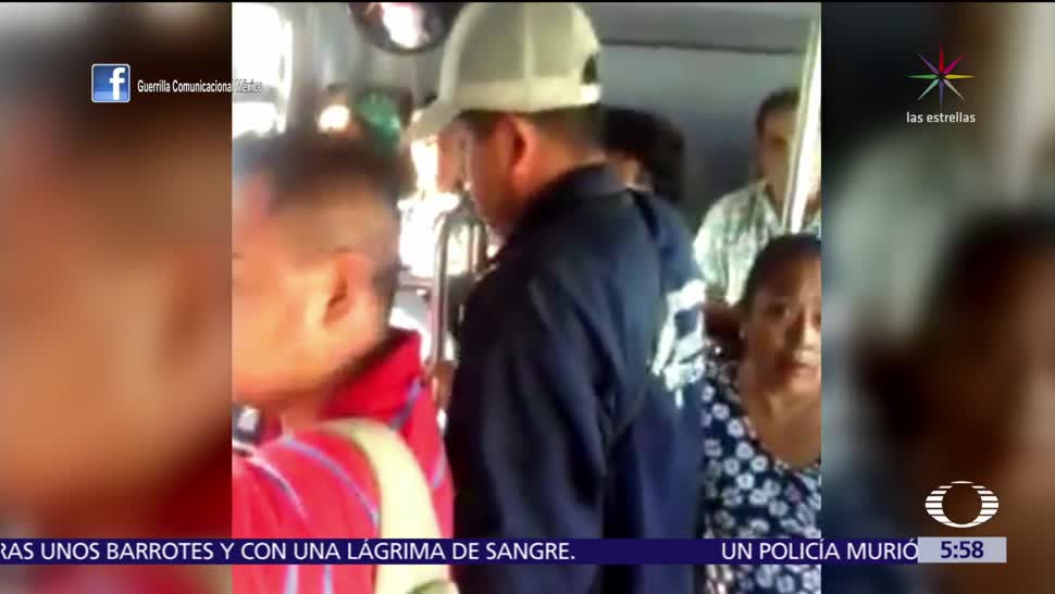 Captan a acosador de mujer en transporte público de Morelos