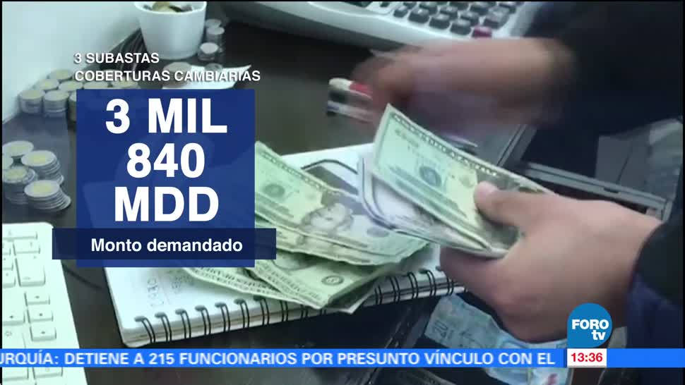 Banxico asigna mil mdd por coberturas cambiarias