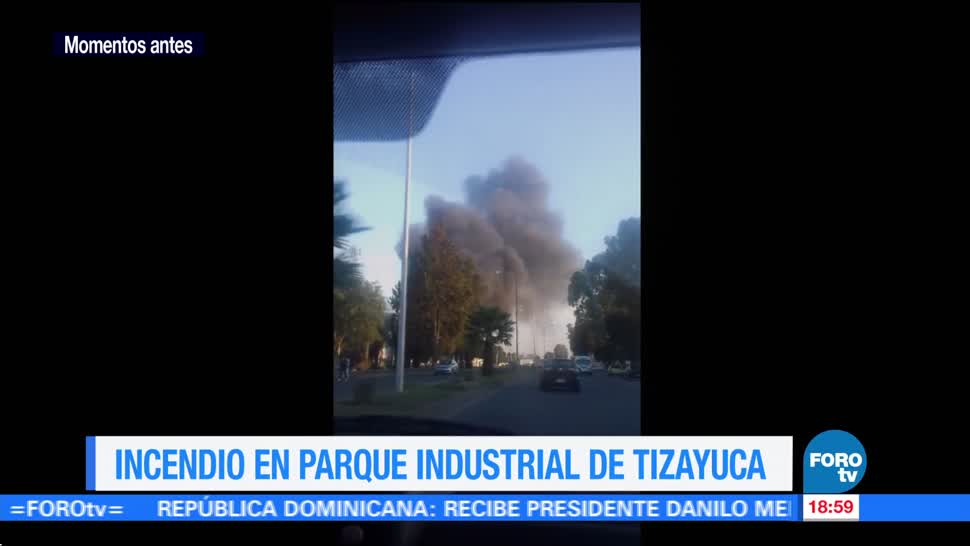 Se registra incendio en parque industrial en TizayucaSe registra incendio en parque industrial en Tizayuca