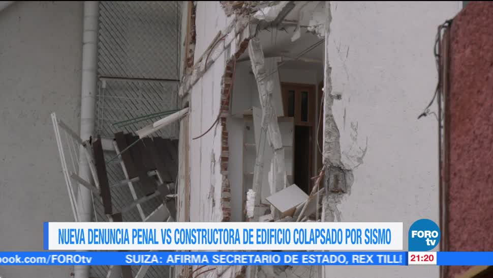 Denuncia penal a constructora de edificio colapsado por sismo del 19-s