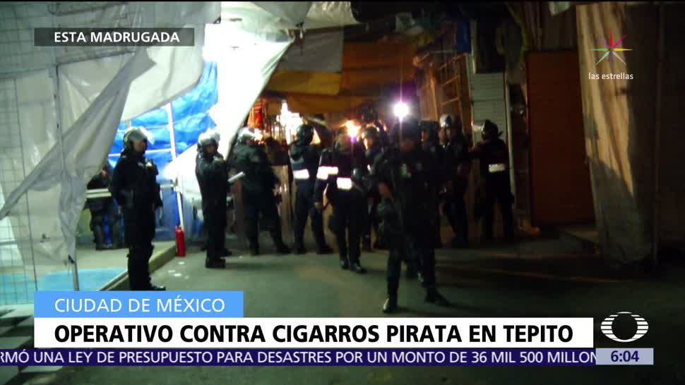 Realizan operativo contra cigarros pirata en Tepito