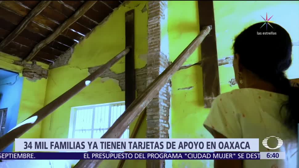 34 mil familias de Oaxaca, afectadas por sismo, recibieron tarjetas de apoyo