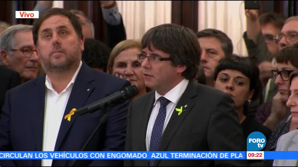 Puigdemont: Parlamento de Cataluña ha dado un paso esperado desde hace tiempo