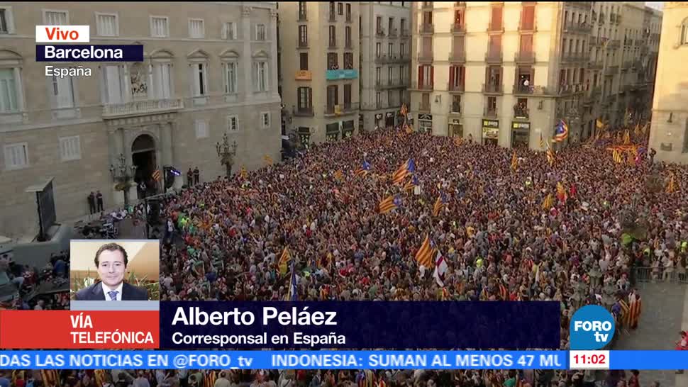 Muchos catalanes celebran independencia en las calles