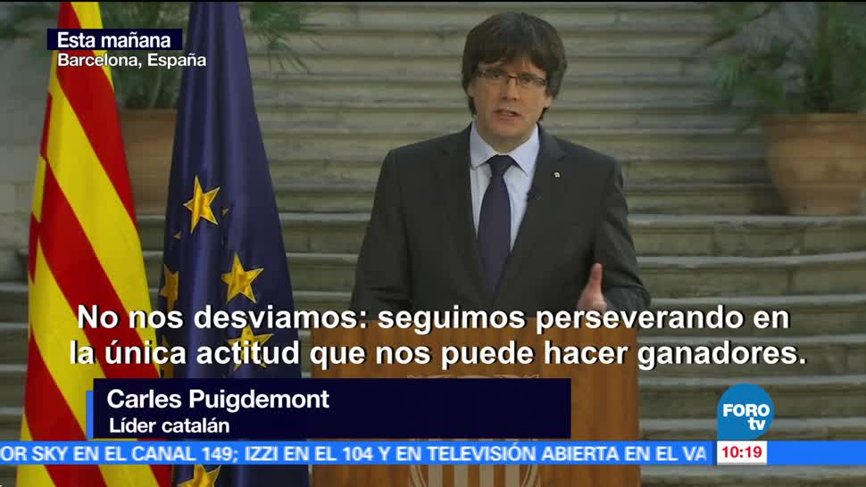 Puigdemont llama a oponerse a control por parte de Madrid