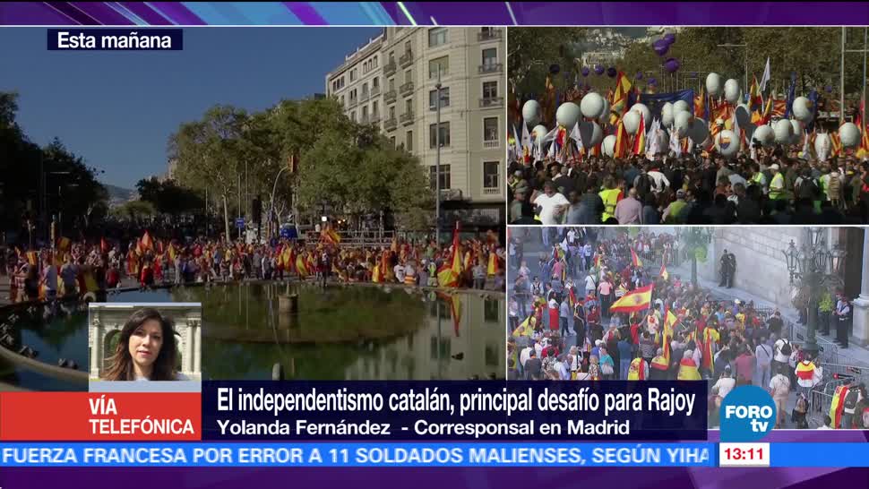 Rajoy dice en Twitter que catalanes hablarán con libertad y garantías
