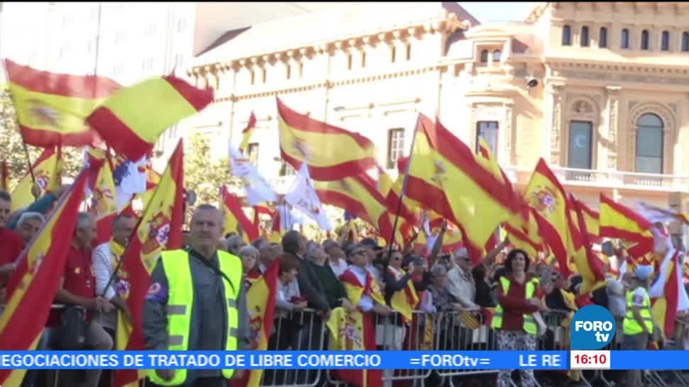 Rajoy respalda manifestación en Barcelona a favor de la unidad de España