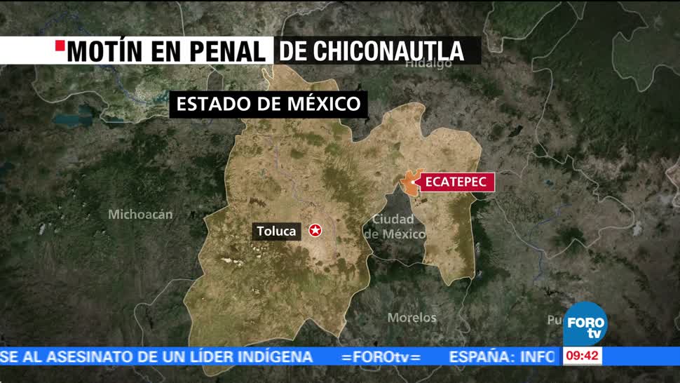 Se reporta motín en el penal de Chiconautla, Estado de México