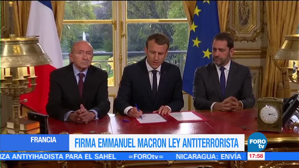Macron firma polémica ley antiterrorista en Francia
