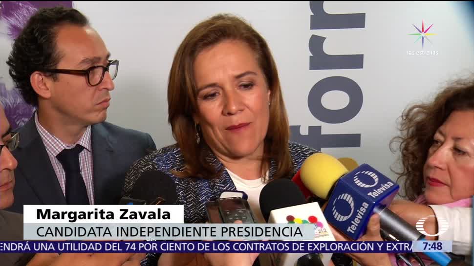 Margarita Zavala urge al INE resolver problemas en recolección de firmas