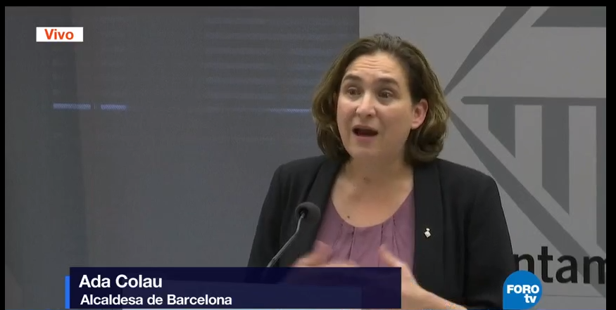 Ada Colau, alcaldesa de Barcelona. (Noticieros Televisa)