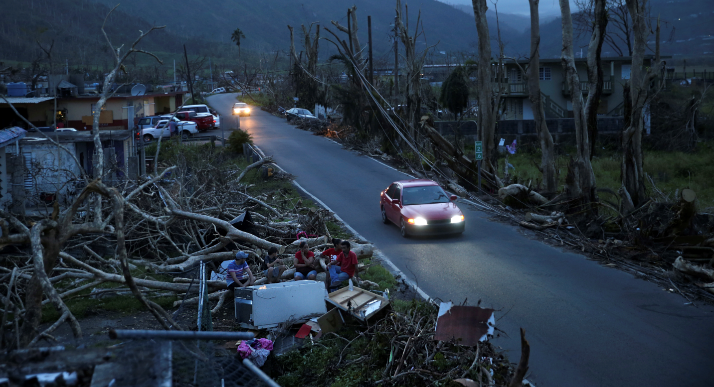 Afectaciones en Yabucoa, Puerto Rico, tras el paso del huracán María