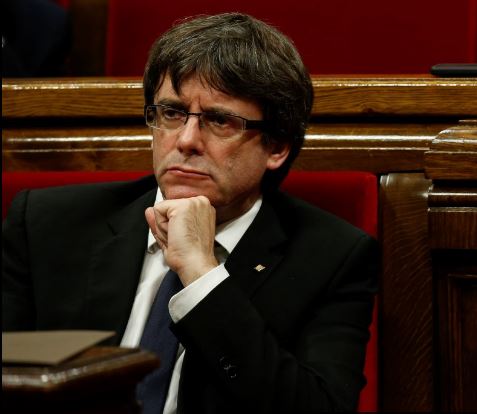El destituido líder de Cataluña, Carles Puigdemont,