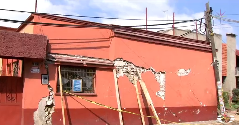 Casa afectada en Xochimilco tras sismo del 19S 