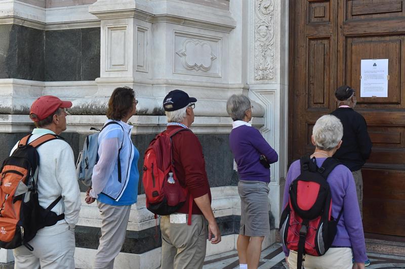 Cerrada la basílica de Santa Croce en Florencia