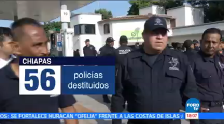 Destituyen Elementos Policiacos Hechos Corrupción Chiapas